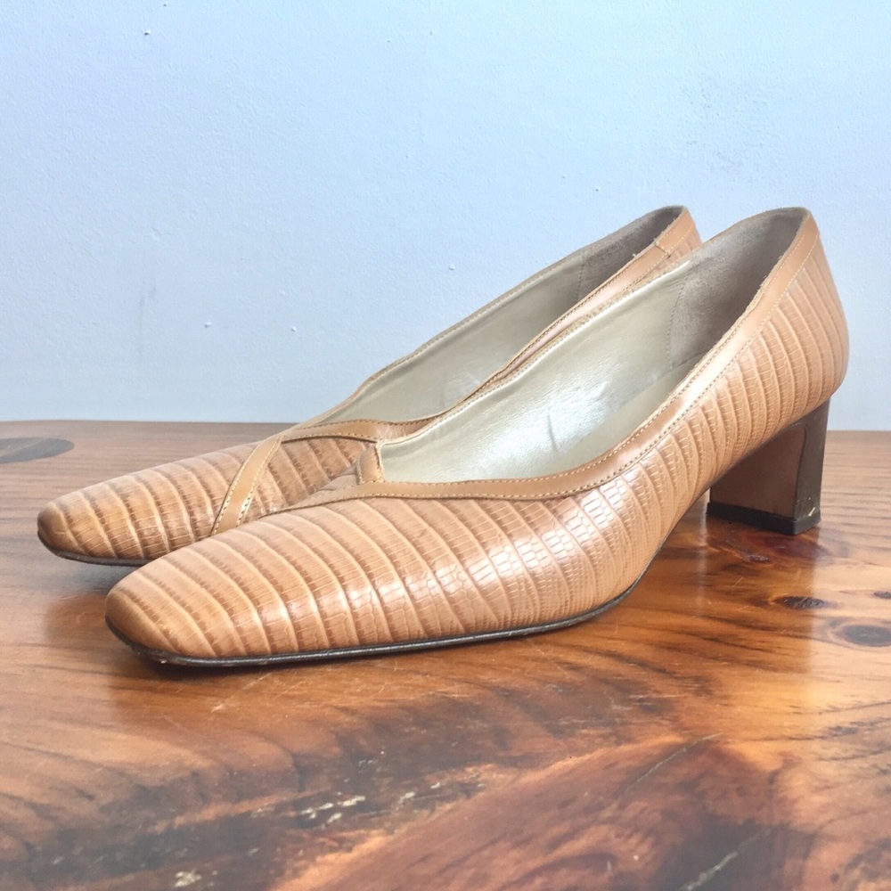 Vintage Talbots Italian Leather Reptile Heels